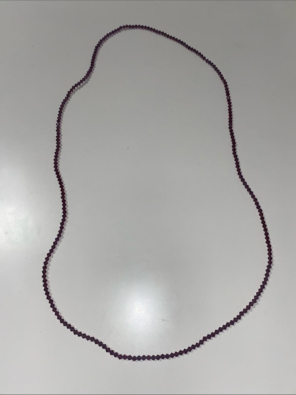 Purple Beaded Women's Necklace - Classic Strand
